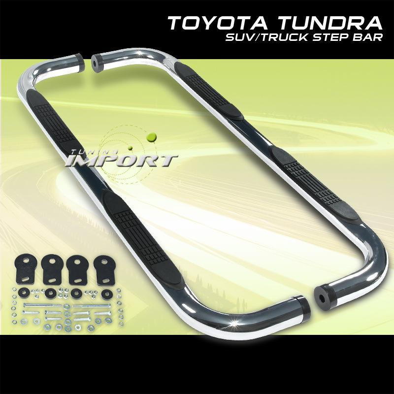 2000-2006 toyota tundra access cab ss chrome nerf side step bar bars pair new 01