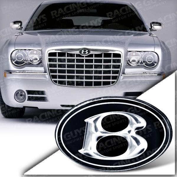 05-10 chrysler 300 c upper big b bentley look emblem upgrade grille decal clear