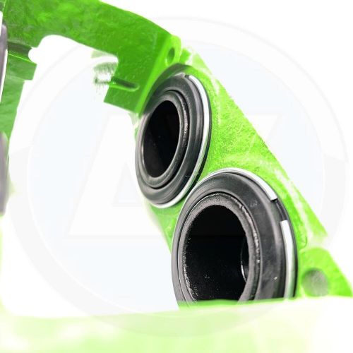 For subaru wrx sti genuine 4 pot front brake calipers pair left &amp; right green