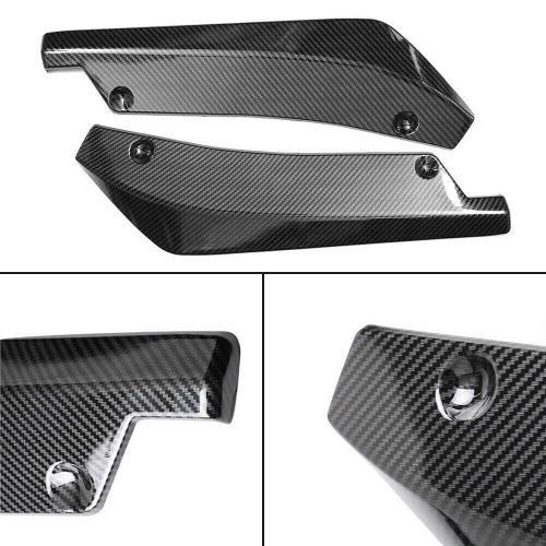 2x rear bumper diffuser universal fender skirt lip splitter canard protector