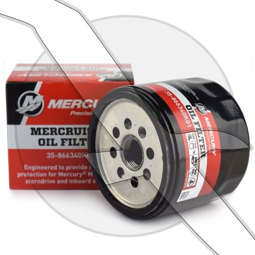 Mercury marine mercruiser oil filter 3.0l 4.3l v6 5.7 350 v8 35-866340k01