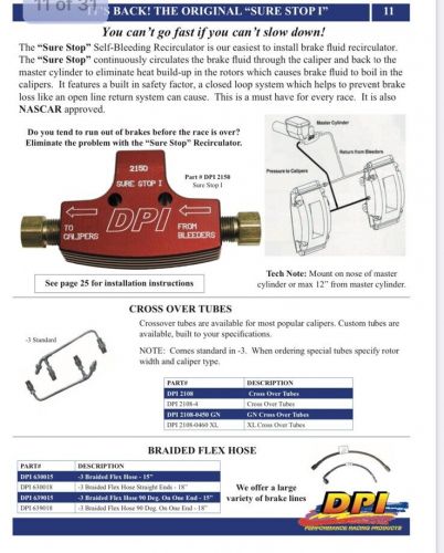 Brake recirculation tube sc300 crossover tube left and right