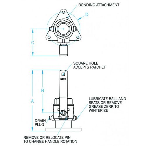 Groco 1-1/4&#034; bronze tri-flanged ball valve/seacock