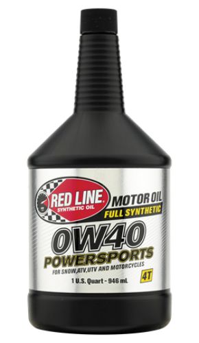 Red line fits 0w40 motor oil quart (for four-stroke dirt bikes/atvs/powersports