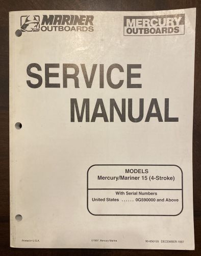 Oem 1997 mariner outboards mercury 15 4 stroke engine service manual 90-856159