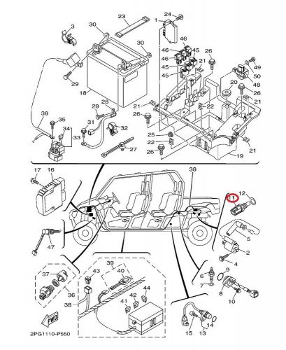 Yamaha grizzly 700 2014 -2015  water pump sensor, thermosensor assy