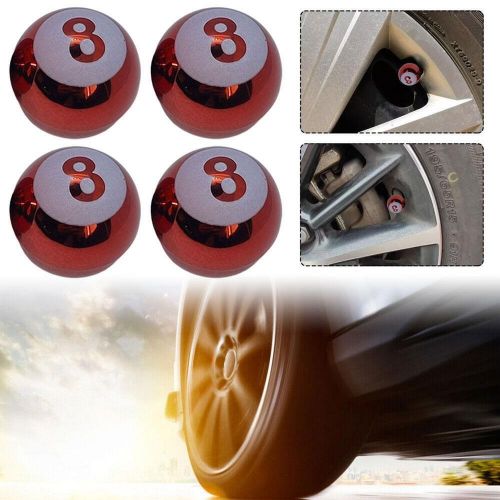 4pcs aluminum metal plated 8 ball series tire valve stem/wheel bike/car/truck