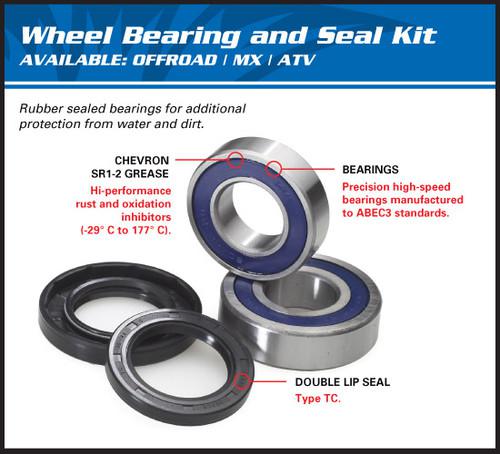 All balls front & rear wheel bearing kit polaris rzr xp 900 (2011-2012) 25-1628