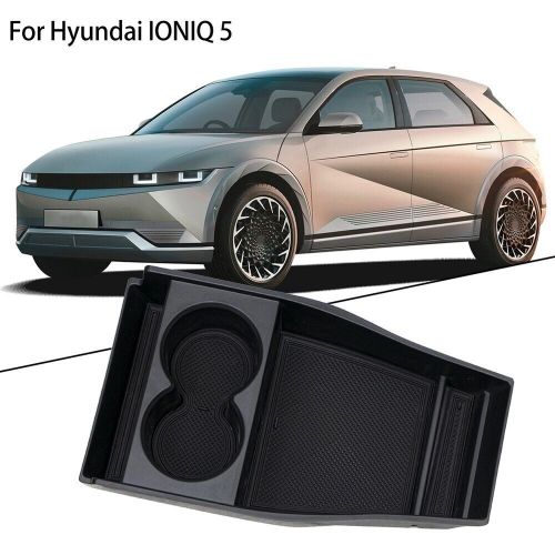 Black abs material armrest storage tray for hyundai ioniq 5 2021+ / new