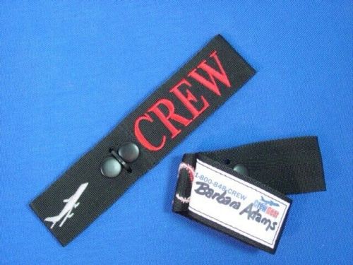 Airline secured crew bag tag - embroidered for airline crews