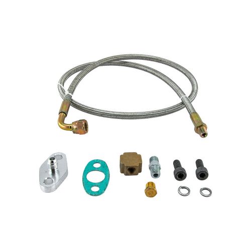 Car turbo oil feed line kit for t3 t4 t60 t61 t70 1/8 pnt 90 degree 41&#034; 4an an4