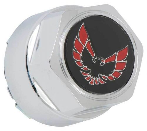 1977-81 firebird trans am; wheel center caps chrome with red bird emblem and