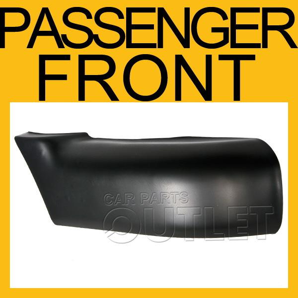 1995-1997 s10 blazer f.bumper end cap mat black extension w/o chrome mldg right