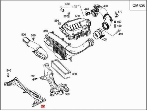 New genuine mercedes benz c class w205 cold air induction a2055000055 oem