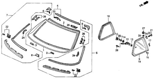 Genuine honda pin quarter lock 73529-sm2-a00