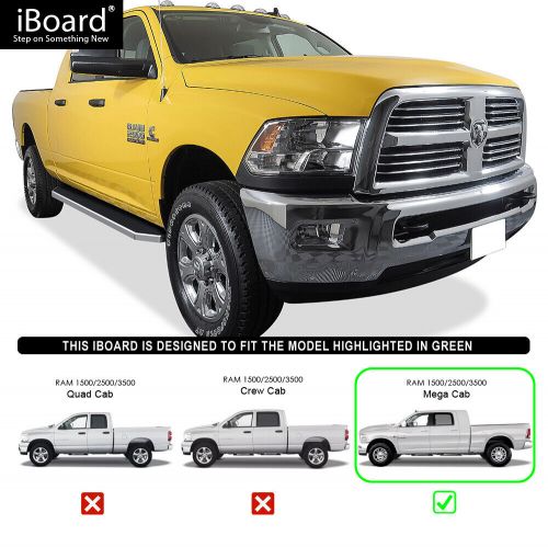 Aps polished running boards style fit 10-24 dodge ram 2500 3500 mega cab