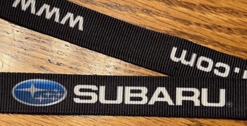 Subaru outdoor life lanyard - black with blue logo