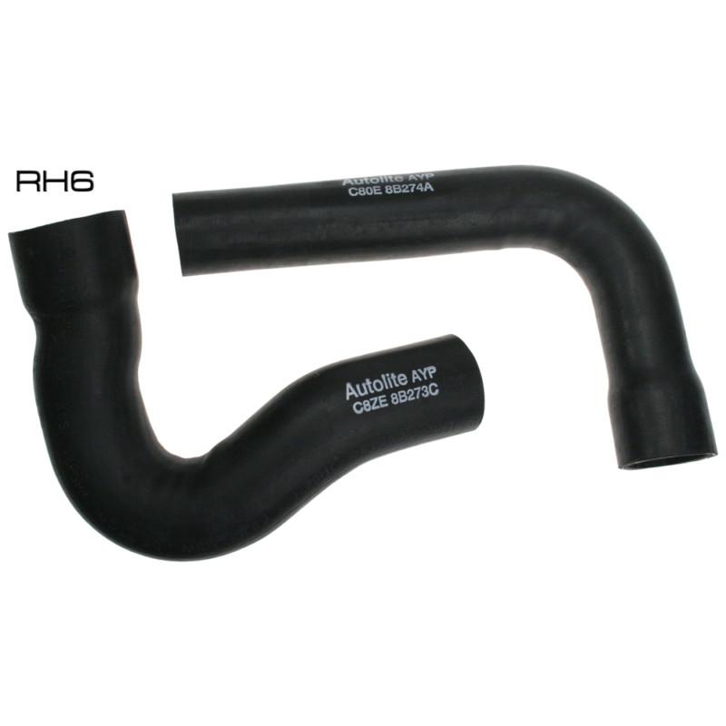 Mustang radiator hose with autolite stamping set 390/428 1968