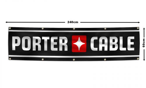 Porter cable  flag banner 2x8 ft power tools auto repair garage shop man cave