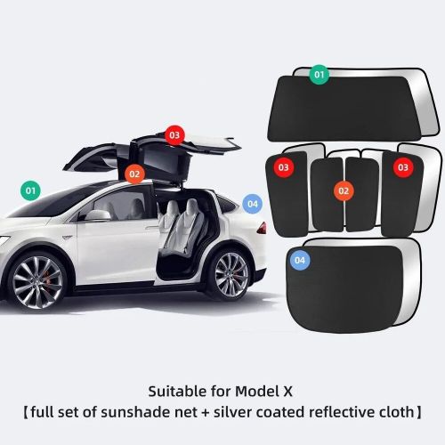 For tesla model x 2023 skylight shading roof skylight sunshade uv protection