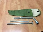 Vintage 1980&#039;s toyota - toyota motor tire tool kit with green pouch - japan 21mm