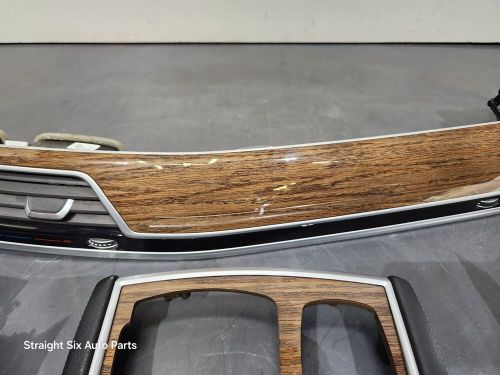 ✅ 16-19 oem bmw g12 center console dash doors wood oak light interior trim set