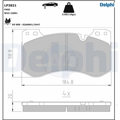 For bmw m2 m3 m4 m5 m8 x5 m x6 m delphi front brake pads (for sa code tx4007)