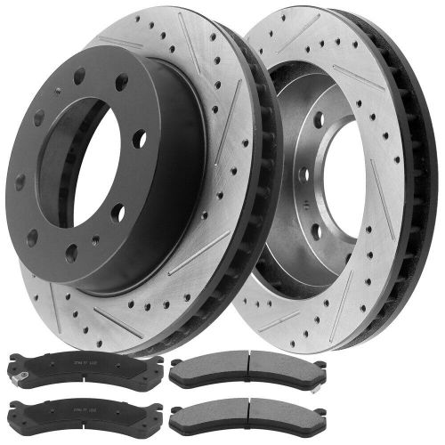 Front rotors and ceramic brake pads for chevy express gmc savana 2500 3500 h2