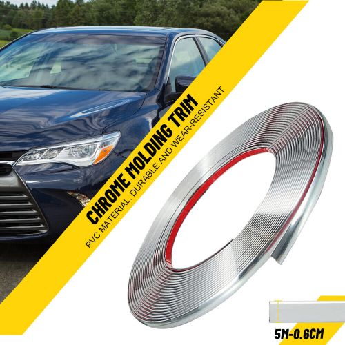 5m 16.4ft chrome molding trim wide automotive trunk body side bumper strip o