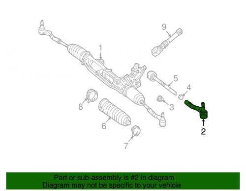 Genuine mercedes-benz steering tie rod end 204-330-33-03