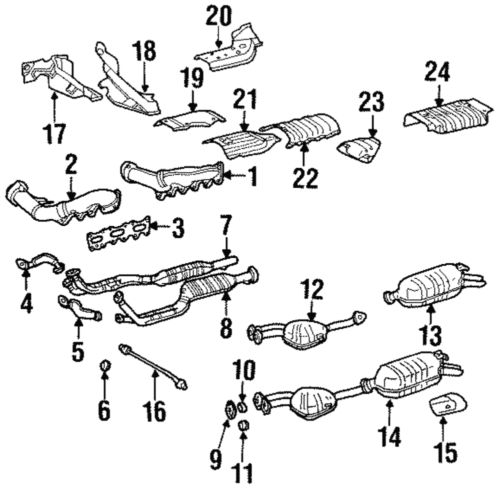 Genuine mercedes-benz catalytic converter gasket 202-492-01-81