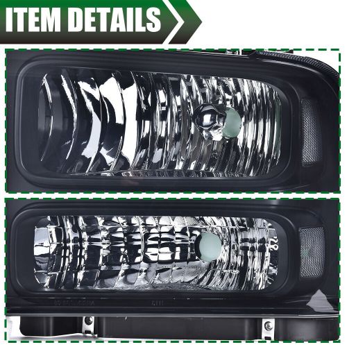 Fit for 99-04 ford f250 f350 super duty excursion smoke conversion headlights