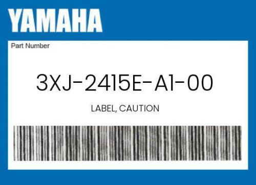 Yamaha genuine label, caution - 3xj-2415e-a1-00