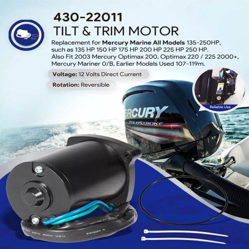 430-22011 tilt trim motor for mercury marine 135-225hp 828708 878265a1 8m0031551