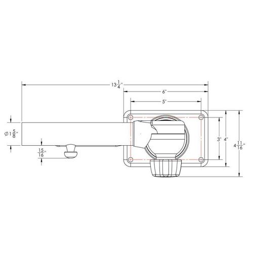 Taco marine grand slam gs280 mount 1-1/2&#034; outrigger pair gs-280