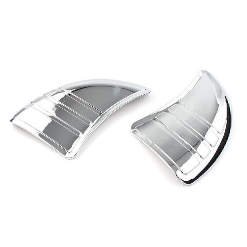 2 pcs chrome tri-line inner fairing mirror cover plugs for harley touring glide