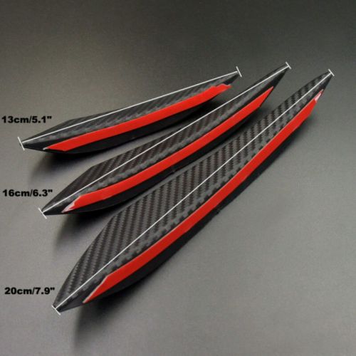 6x car front bumper lip splitter ducks / carbon fiber spoiler fine refit-