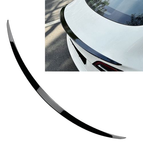 Rear trunk spoiler wing abs for tesla model 3 2017-2023 gloss carbon fiber black