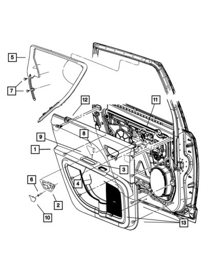 Genuine mopar door panel attaching pin 68045836aa