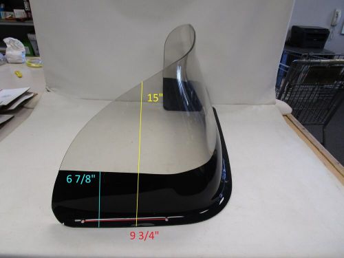 Starboard plexiglass windshield clear &amp; black 34&#034; x 19 3/16&#034; marine boat