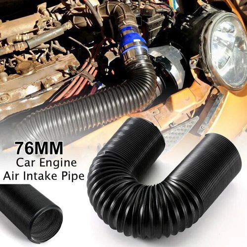 Car air intake flexible cold pipe ducting feed hose induction kit useful 76mm 1m