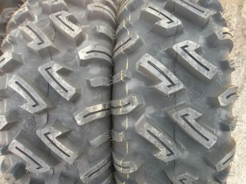 Two 25/10.00-12, 25x10x12, 25/1000x12 atv eighr ply four wheeler tires