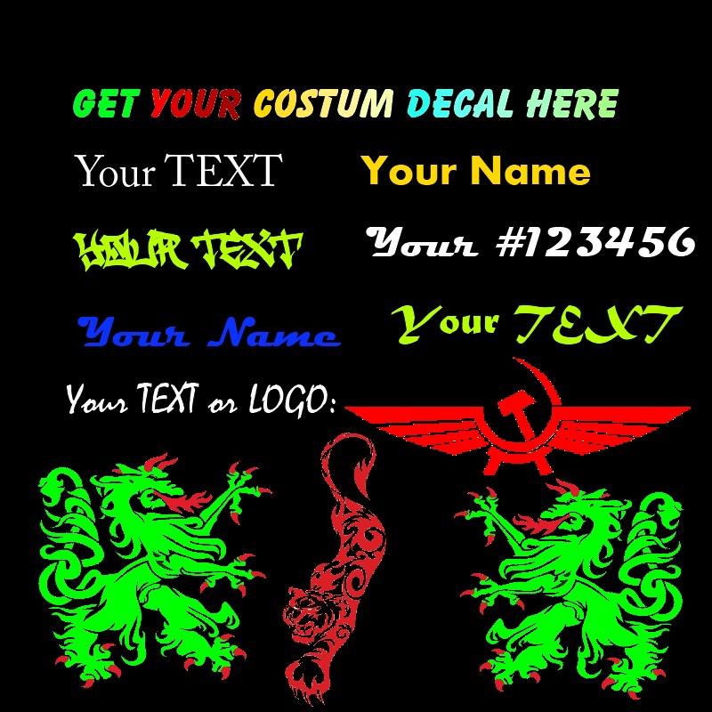 Your custom text and font logo vinyl decal sticker car wall davidson harley moto