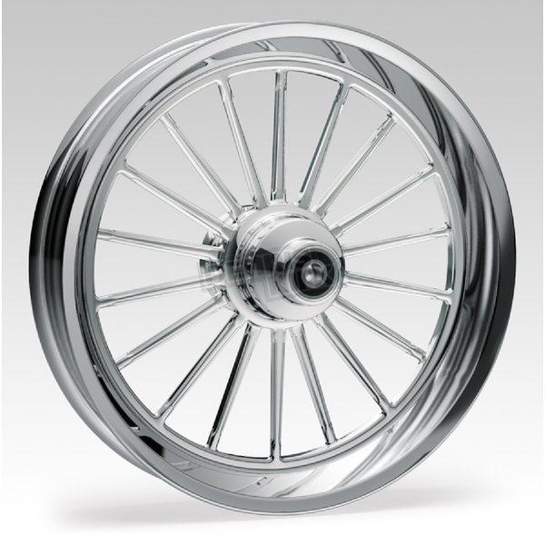 Revtech nitro 18 spoke chrome 17x3.5 custom wheel harley chopper bobber touring