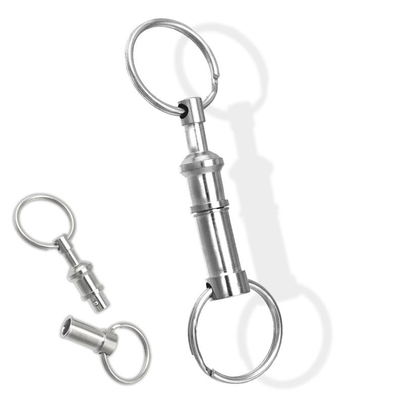 Set of 4 premium-quality pull-apart key chain rings