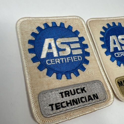 Vtg old stock lot of 3 ase certified master auto technician patch embroidered