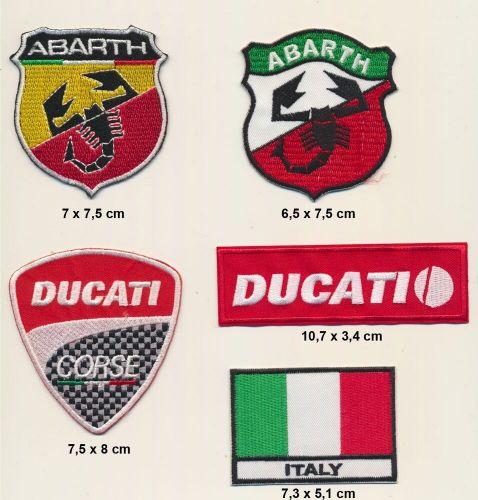 Abarth ducati patch patch b-stock set 5 piece car racing racing b136-