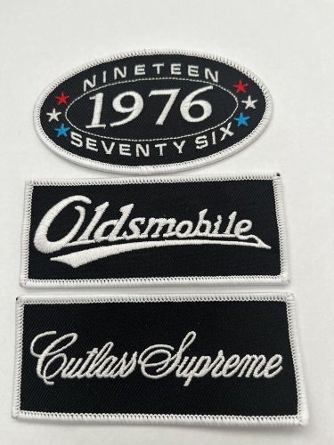 1976 oldsmobile cutlass supreme sew/iron patch emblem badge embroidered