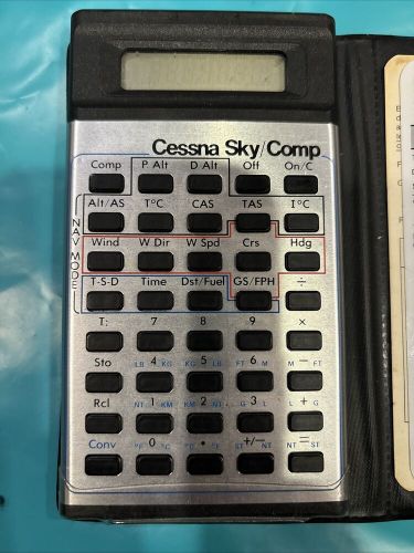 Rare - cessna sky comp navigation computer w/manual and hard case