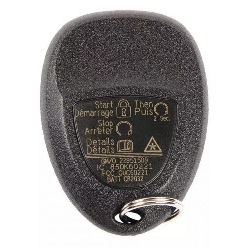 Genuine gm 5 button keyless entry remote key fob 22951509